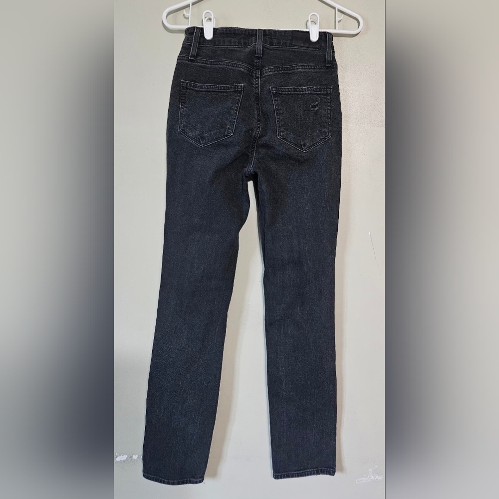 💙🩷Paige Sarah Slim Jeans Size 25   Destructed Distressed Black Wash💙 - Picture 2 of 10